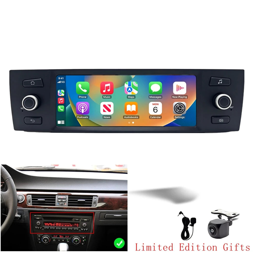 LOR MALE Wireless CarPlay Android Auto Car Radio For BMW 1 Series 3 Series E81 E82 E87 E88 E90 E91 E92 E93 Multimedia System Screen GPS