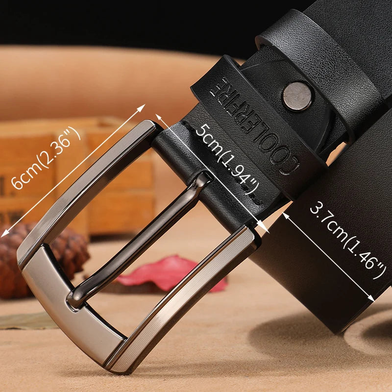 LOR MALE Men High Quality Genuine Leather Belt Luxury Designer Belts Men Cowskin Fashion Strap Male Jeans for Man Cowboy