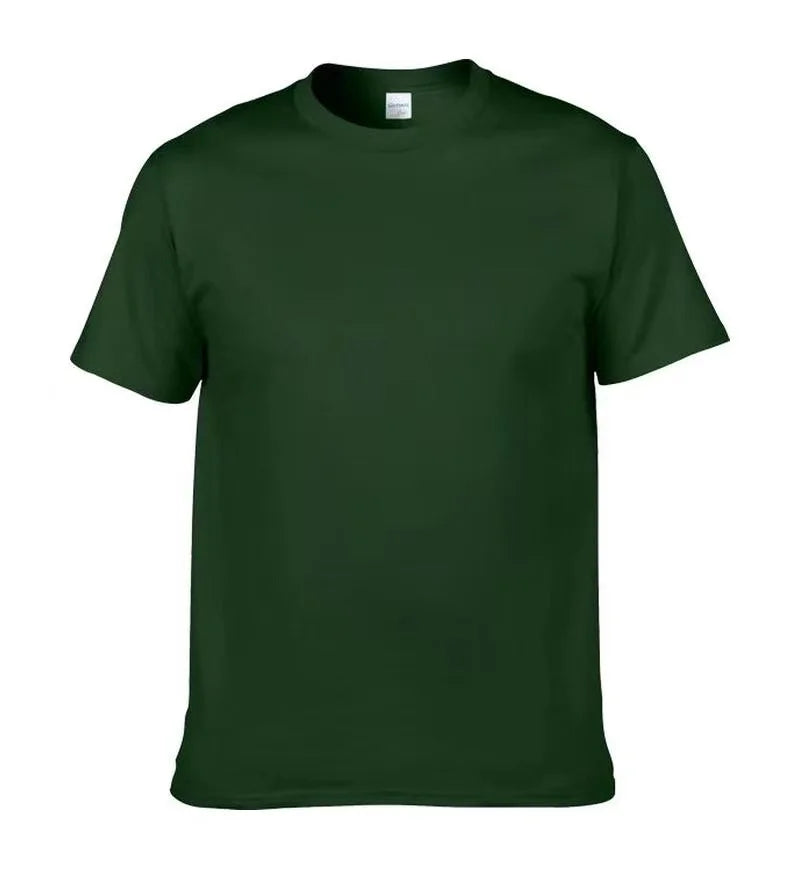 LOR MALE Men's T-shirt - 100% Pure Cotton, Round-Neck, Short-Sleeved, High-Quality, Loose-Fitting, Casual, Solid Color, Custom Printed An