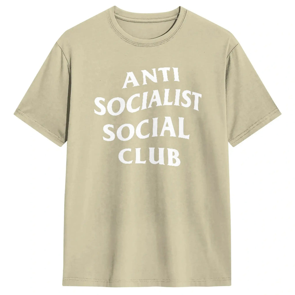 LOR MALE Anti Socialist Social Club T Shirt Summer Pure Cotton T-Shirts For Men Design Tshirt Short Sleeve Streetwear Clothes