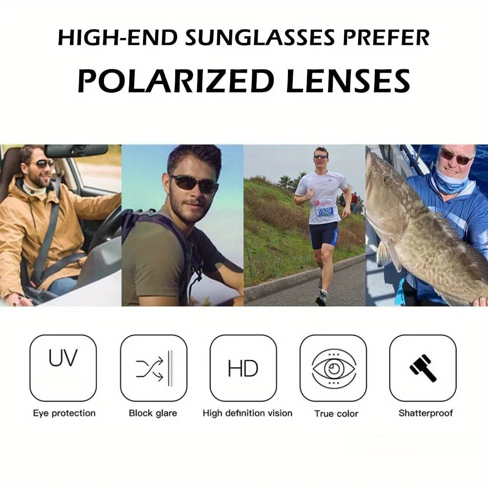 LOR MALE Polarized Sunglasses for Men WomenTr90 Rimless Frame Lightweight & Durable Protection for Running Fishing Baseball Sunglasses