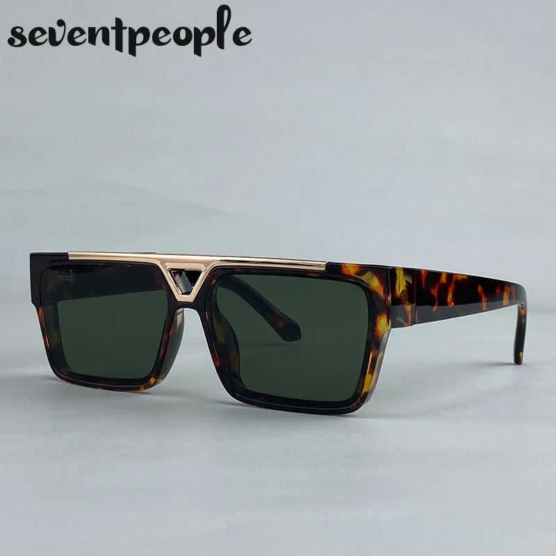 LOR MALE Polarized Classic Square Punk Sunglasses Men 2026 Luxury Brand Vintage Steampunk Driving Sunglass For Male Trendy Outdoor Shade