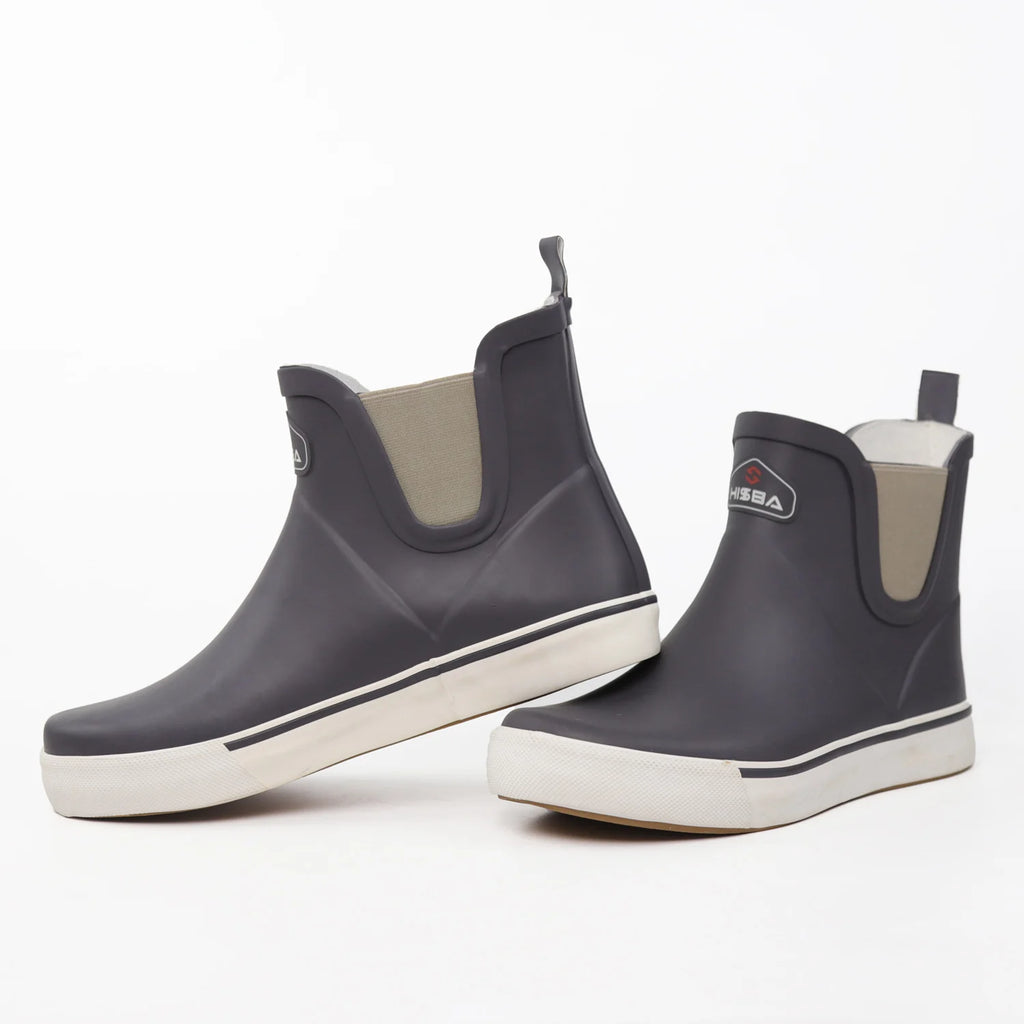 LOR MALE Low-Top Men's Chelsea Boots Waterproof Outdoor Work Rubber Shoes Flat Bottom Short Fishing Boots Deck Boots Rain Boots