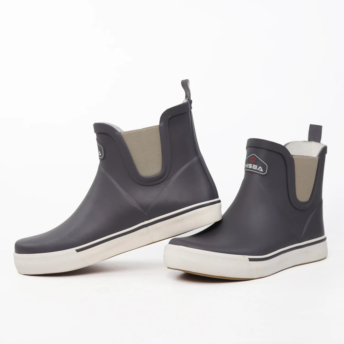 LOR MALE Low-Top Men's Chelsea Boots Waterproof Outdoor Work Rubber Shoes Flat Bottom Short Fishing Boots Deck Boots Rain Boots