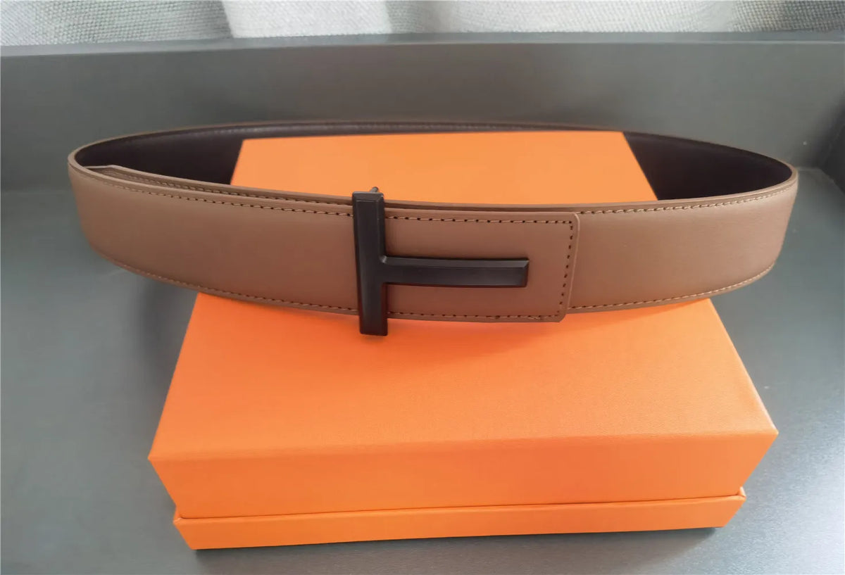 LOR MALE 2025 High Quality 3.8cm Leather Business Men Belt Luxury Brand Designer famous Belts for men Jeans Strap Male Metal Buckle belt