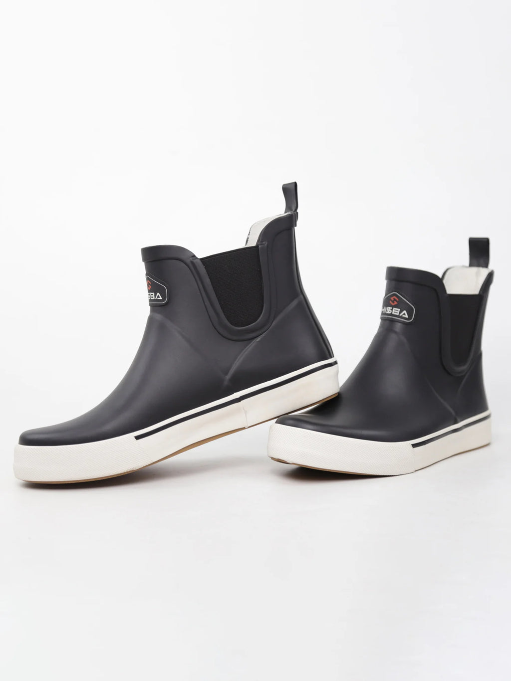 LOR MALE Low-Top Men's Chelsea Boots Waterproof Outdoor Work Rubber Shoes Flat Bottom Short Fishing Boots Deck Boots Rain Boots
