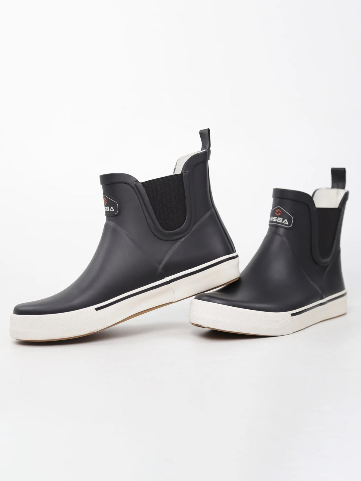 LOR MALE Low-Top Men's Chelsea Boots Waterproof Outdoor Work Rubber Shoes Flat Bottom Short Fishing Boots Deck Boots Rain Boots