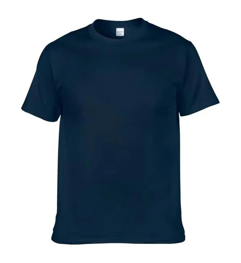 LOR MALE Men's T-shirt - 100% Pure Cotton, Round-Neck, Short-Sleeved, High-Quality, Loose-Fitting, Casual, Solid Color, Custom Printed An