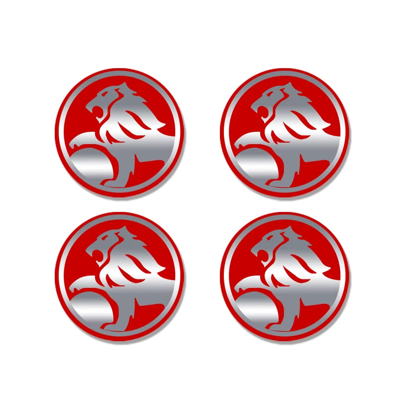 LOR MALE Aluminum 4PC 56mm Logo Badge Car Wheel Center Hub Caps Emblem Stickers For Holden Commodore Captiva Cruze Caprice VZ Accessories