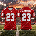 26-27 Christian McCaffrey #23 American Football Jersey Quick Dry Rugby Sports Fan Uniform Men's Women's T-Shirt Kid's Clothing