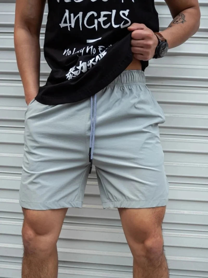 LOR MALE Men Hot Shorts Light Weight Thin Short Pants Running Squat Fitness Ring