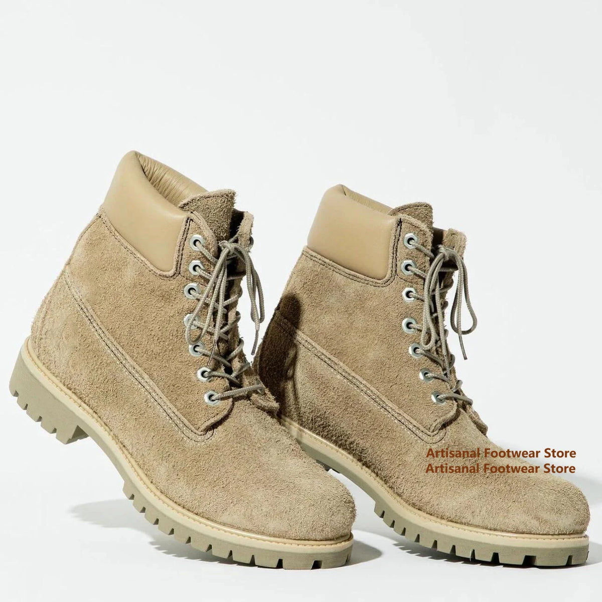 LOR MALE High-Top Big Toe Motorcycle Boots Men's Boots Lace-Up Trendy Outdoor Hiking Boots Designer Handmade Height Increased Men Boots