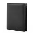 LOR MALE Men Wallet Genuine Leather Wallets Zipper Purse Vertical Business Wallets RFID