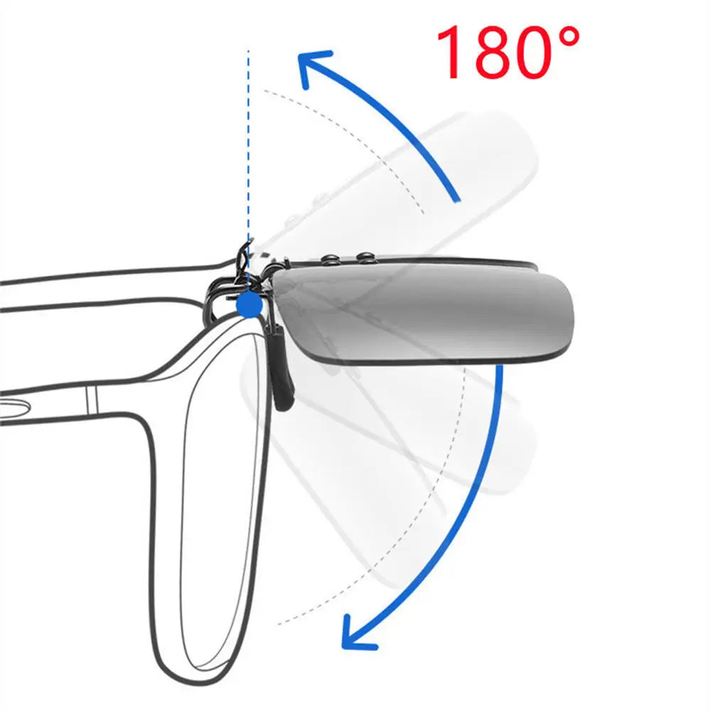 LOR MALE Polarized Sunglasses Men Clip On Yellow Lenses Night Vision Rimless Rectangle Sun Glasses Anti-glare UV400 Goggles 2026 Eyepiece