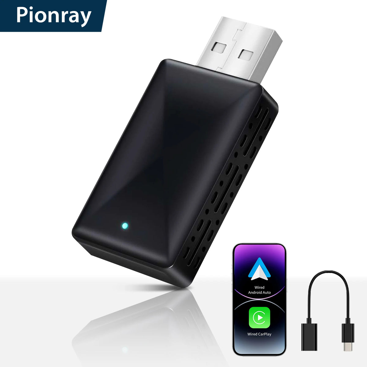 LOR MALE Pionray 2in1 Wireless CarPlay Adapter Car Intelligent Systems Android Auto For VW Toyota Nissan Honda Ford Benz