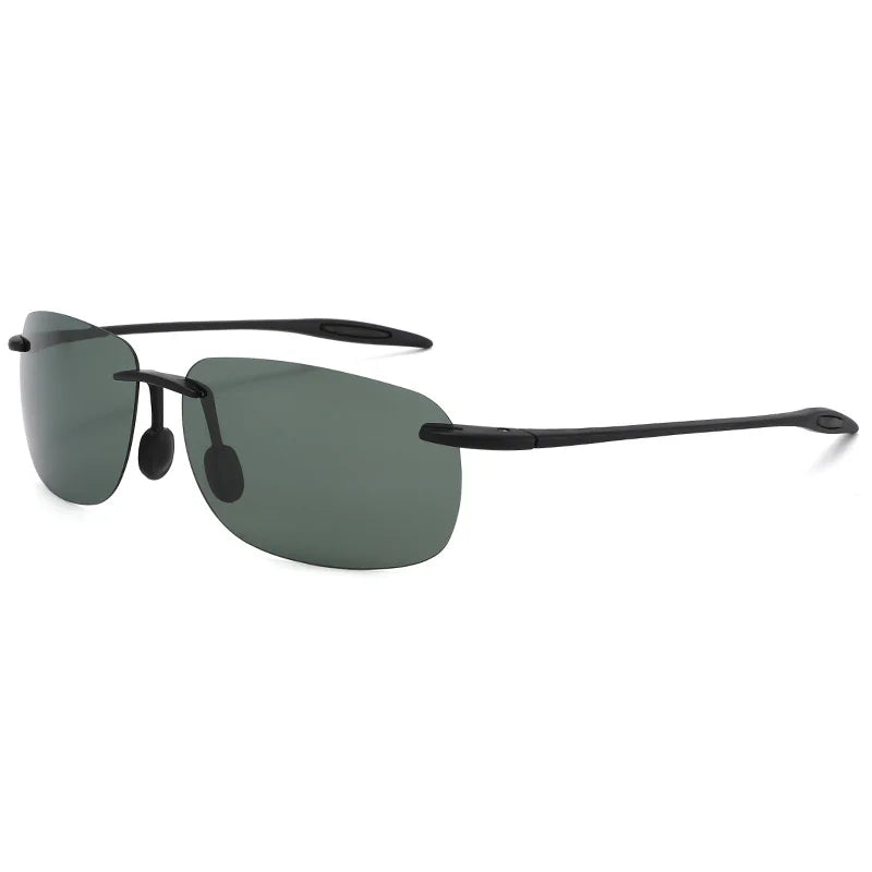 LOR MALE Polarized Sunglasses for Men WomenTr90 Rimless Frame Lightweight & Durable Protection for Running Fishing Baseball Sunglasses