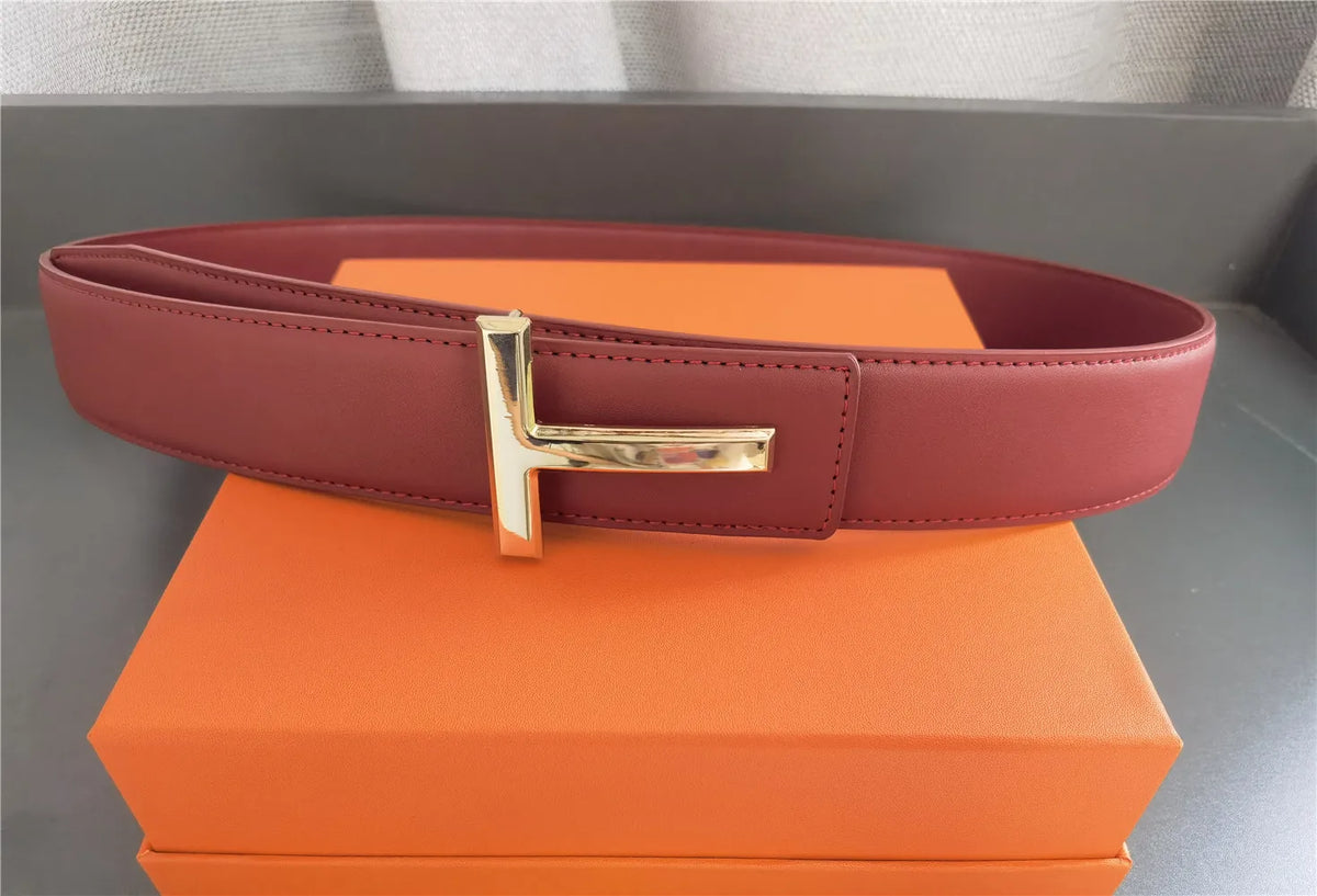 LOR MALE 2025 High Quality 3.8cm Leather Business Men Belt Luxury Brand Designer famous Belts for men Jeans Strap Male Metal Buckle belt