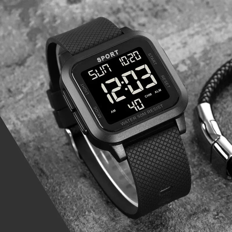 LOR MALE Sports Watches Electronic Watch Digital Retro Style Clock Men Male Reloj