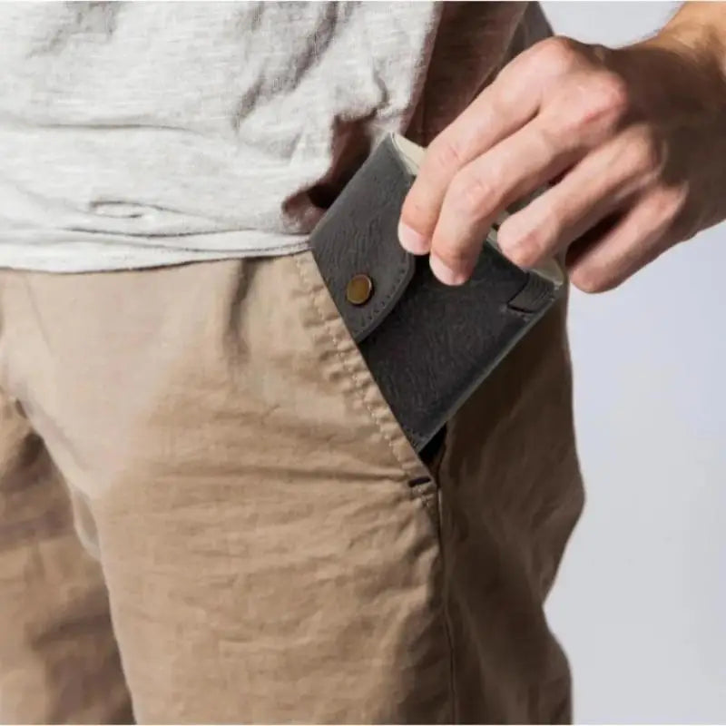 LOR MALE PU Leather Money Wrapper Wallet with Quick-Access Holder for Maximum Efficiency