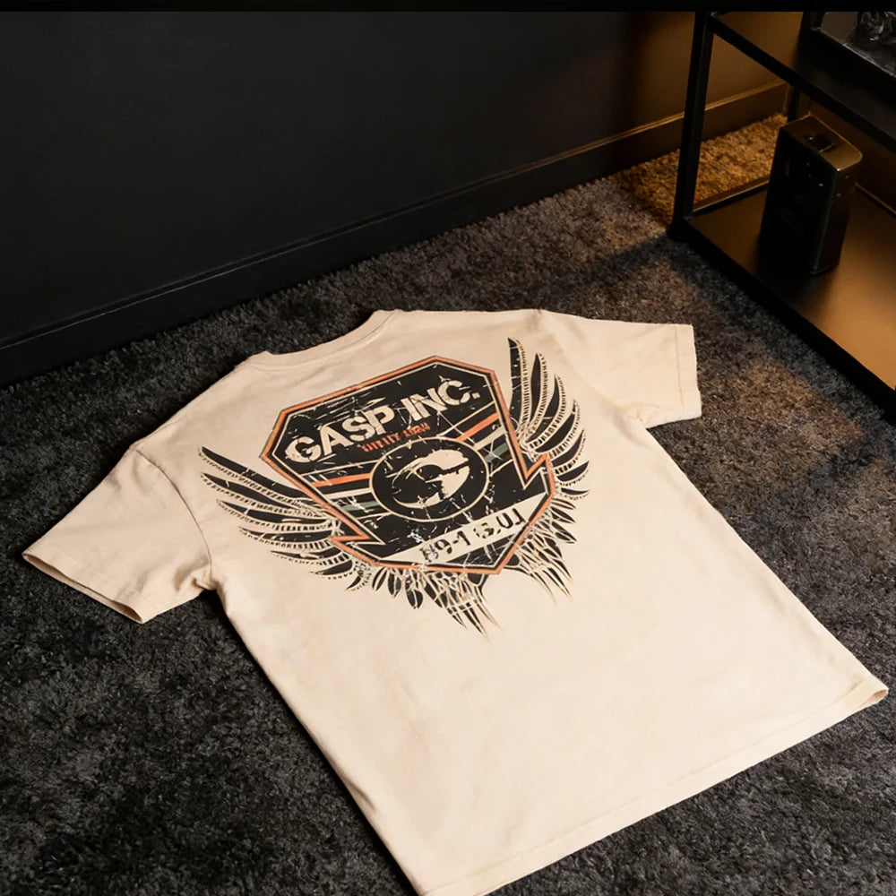 LOR MALE Mens T Shirt Man Short Sleeve T-shirt Men New T-shirts Essentials Cotton Tee Gothic Clothing Clothes Tops and Tees Men's Gym