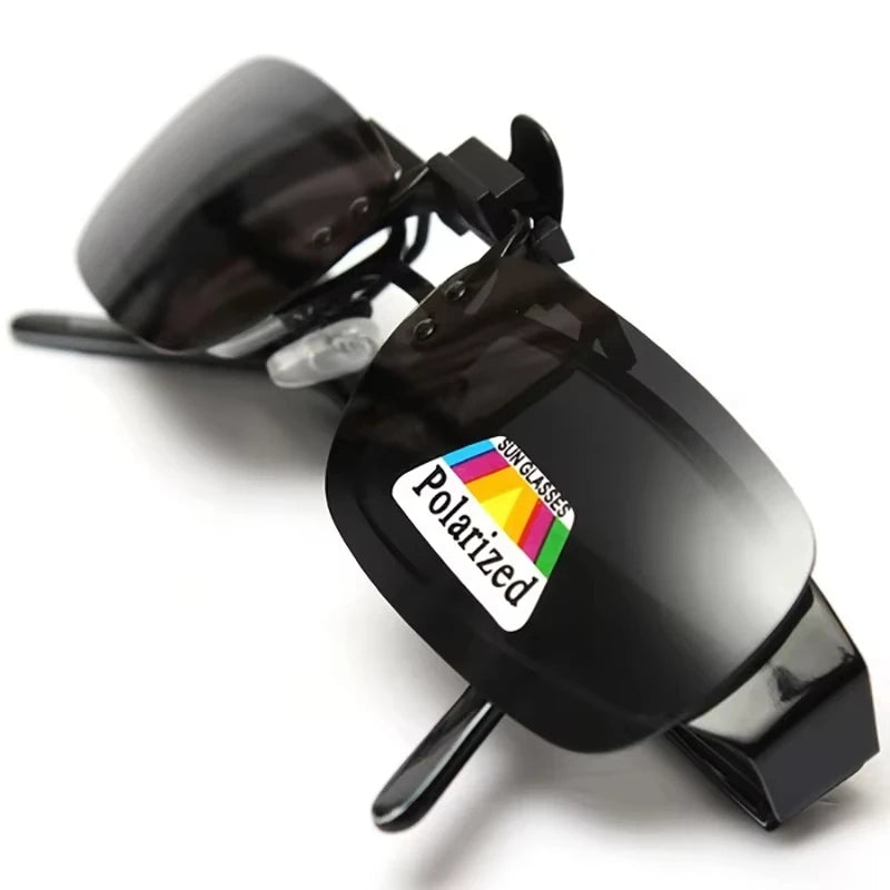 LOR MALE Polarized Clip Sunglasses Myopia Glasses Clip Driver Goggles Fishing Night Vis 2