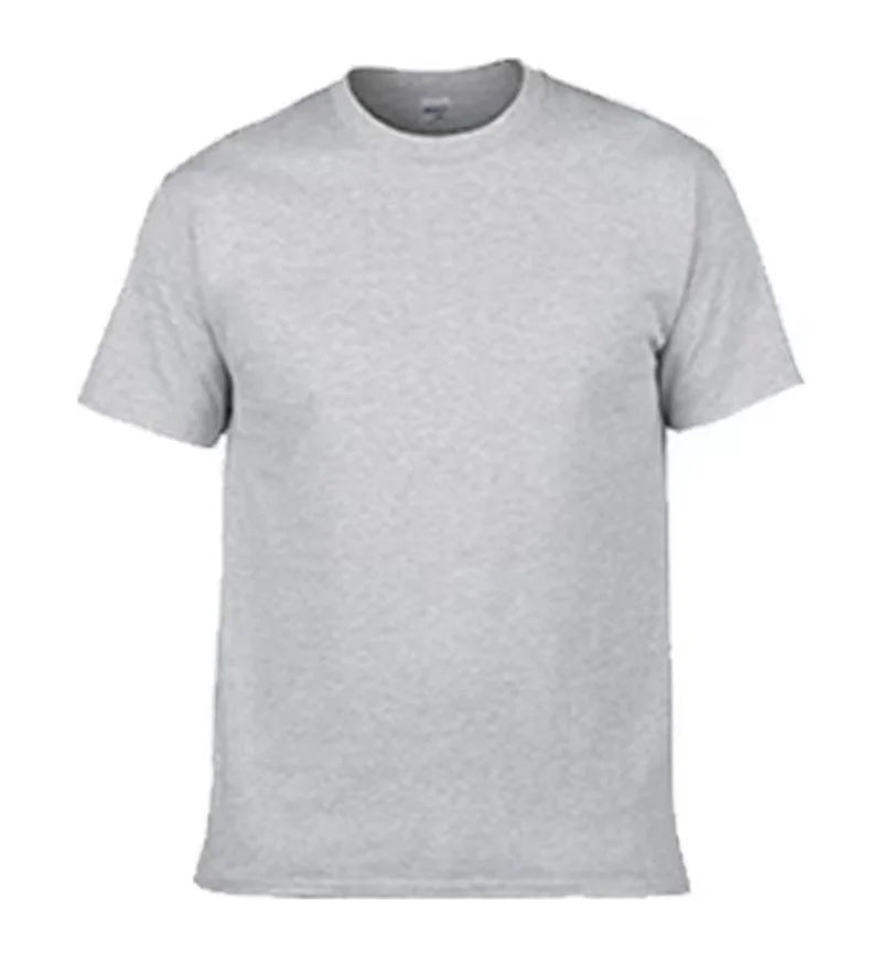 LOR MALE Men's T-shirt - 100% Pure Cotton, Round-Neck, Short-Sleeved, High-Quality, Loose-Fitting, Casual, Solid Color, Custom Printed An