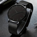 LOR MALE Watches Top Brand Luxury Quartz Watch Men Casual Slim Mesh Steel