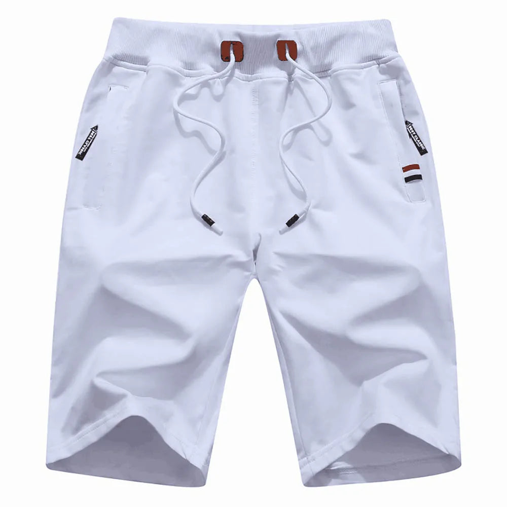 LOR MALE Men Casual Shorts New Summer Male Fashion Casual Short Men's Solid Color Fitness Breathable Shorts Men Drawstring Shorts