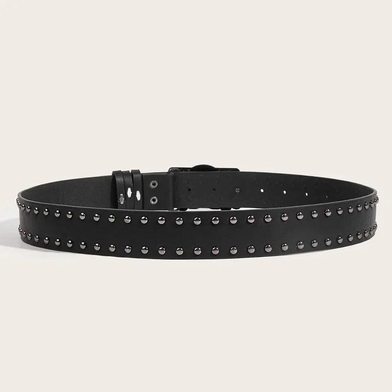 LOR MALE Desinger Belts For Women High Quality Luxury Brand Punk Goth Rivet Black Jeans Unisex Men Belt Paw Skull Buckle Waistband Man