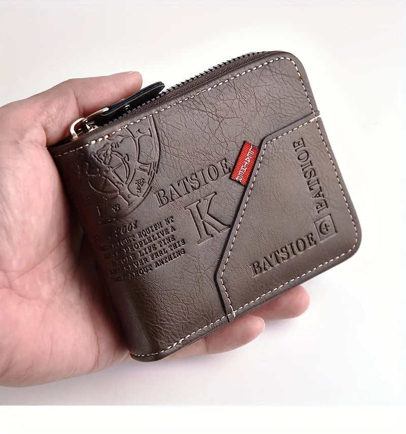 LOR MALE Zip-Around Wallet – Card, Cash & Coin Holder