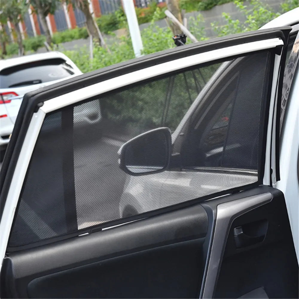 LOR MALE Custom Magnetic Car Window Sunshade For Toyota RAV4 XA50 2018-2023 5th Gen SUV Curtain Mesh Front Windshield Frame Curtain