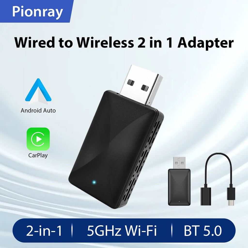 LOR MALE Pionray 2in1 Wireless CarPlay Adapter Car Intelligent Systems Android Auto For VW Toyota Nissan Honda Ford Benz