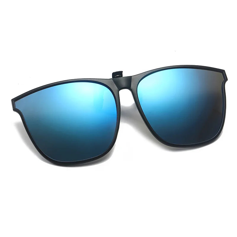 LOR MALE Polarized Clip On Sunglasses Men Women Car Driver Goggles Night Vision Eyewear Anti Glare Vintage Square Sun Glasses