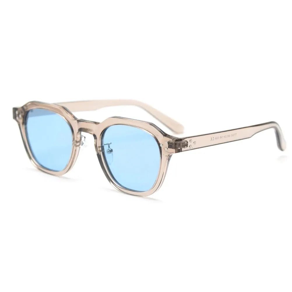 LOR MALE Polarized Sun Glasses for Women TR90 Square Polygon Vintage Sunglasses with 2