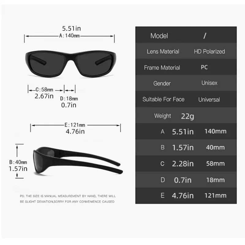 LOR MALE Polarized Sports Sunglasses Women Running Fishing TAC Lens Anti Glare Soft
