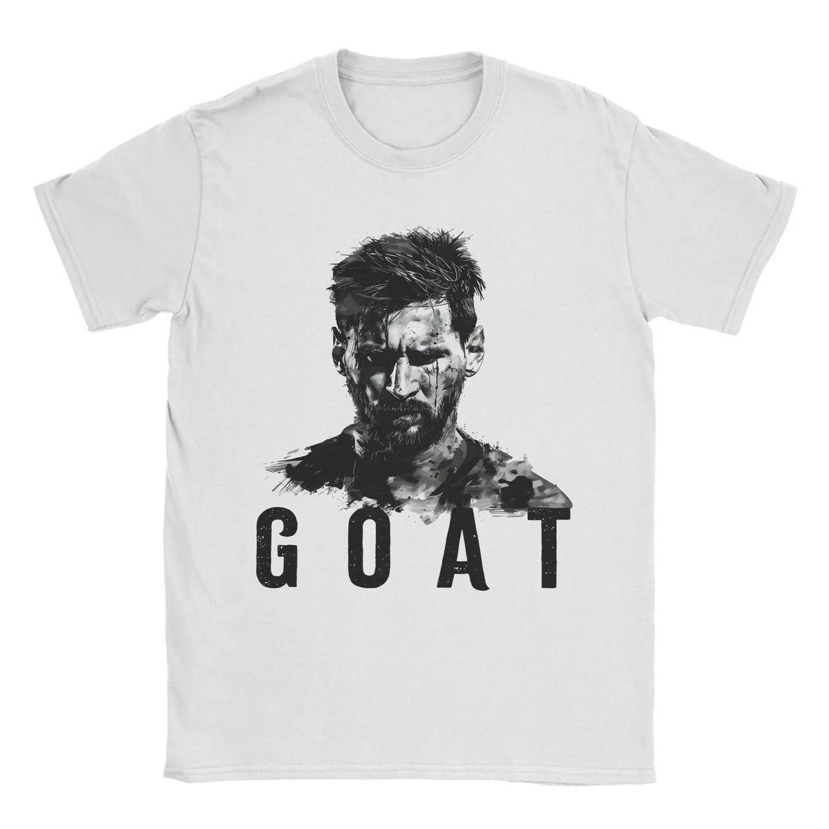 LOR MALE Men T-Shirts Football Messis Leisure Cotton Tee Shirt Short Sleeve  T Shirts Round Neck Clothing Unique