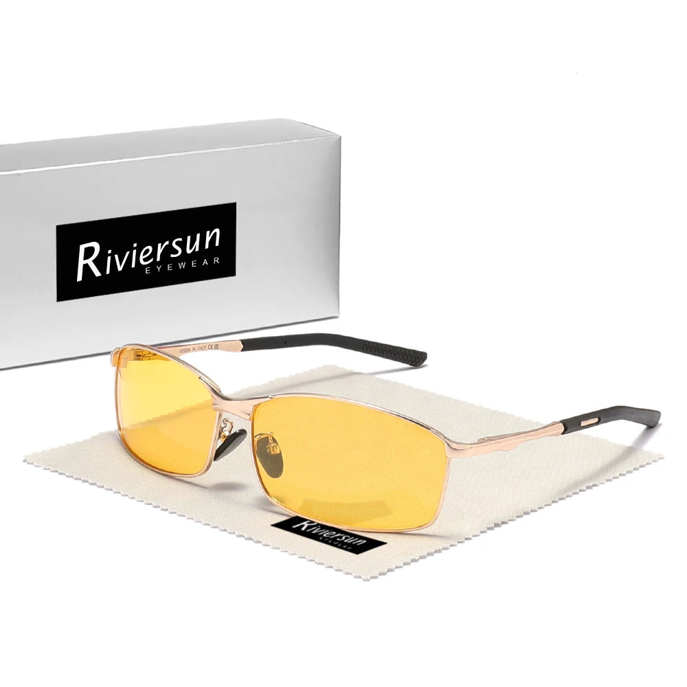 LOR MALE Polarized Alloy Rectangular Sunglasses Glasses Male Sun Glasses Fishing Drivin 2