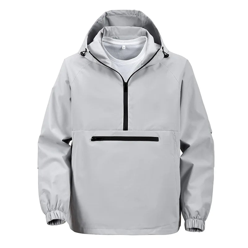 LOR MALE Men's Jacket Spring 2026 New Casual Versatile Fashion Hooded Tooling Jacket Top