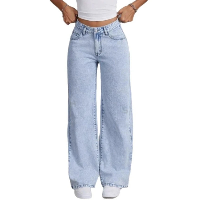 LOR MALE Mens Jeans Vintage Bow Embroidery Washed Denim Pants Harajuku Unisex Loose Fit Straight Leg Streetwear Casual Fashion Trend New