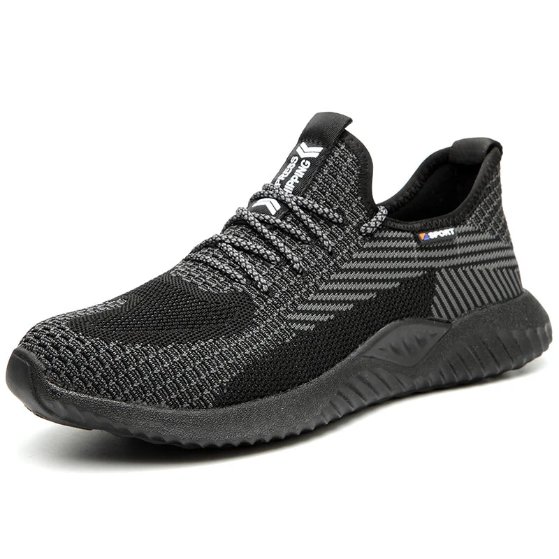 LOR MALE Steel Toe Cap Working Boots Safety Shoes for Man Construction&Indestructible Work Shoes Puncture-Proof Summer Work Shoes