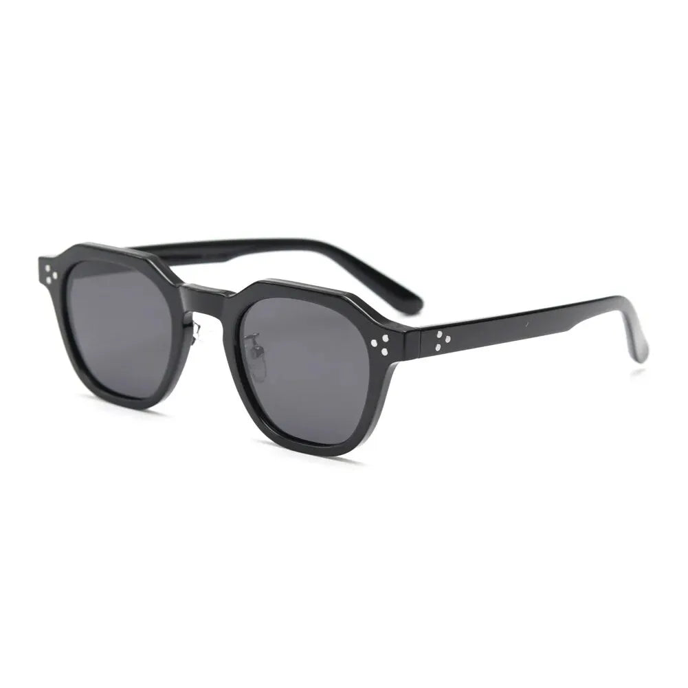LOR MALE Polarized Sun Glasses for Women TR90 Square Polygon Vintage Sunglasses with 2