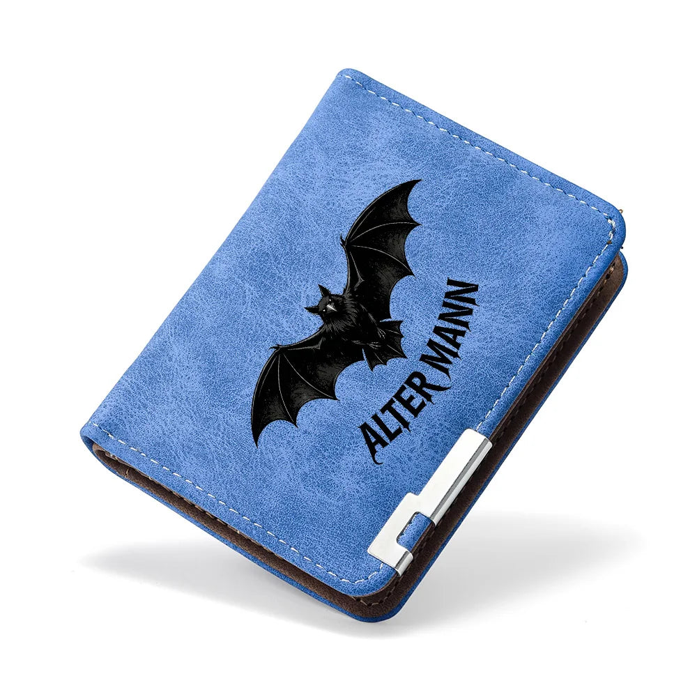 LOR MALE Bat Pattern Wallet – Slim Card & Cash Holder
