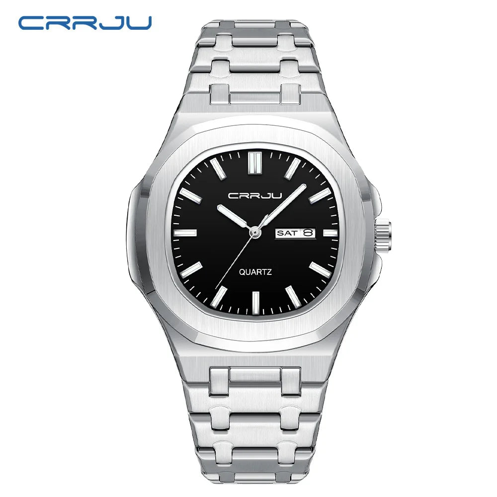 LOR MALE Watches Analog Quartz Wristwatch Luxury Casual Business Watch Waterproof Stain 3