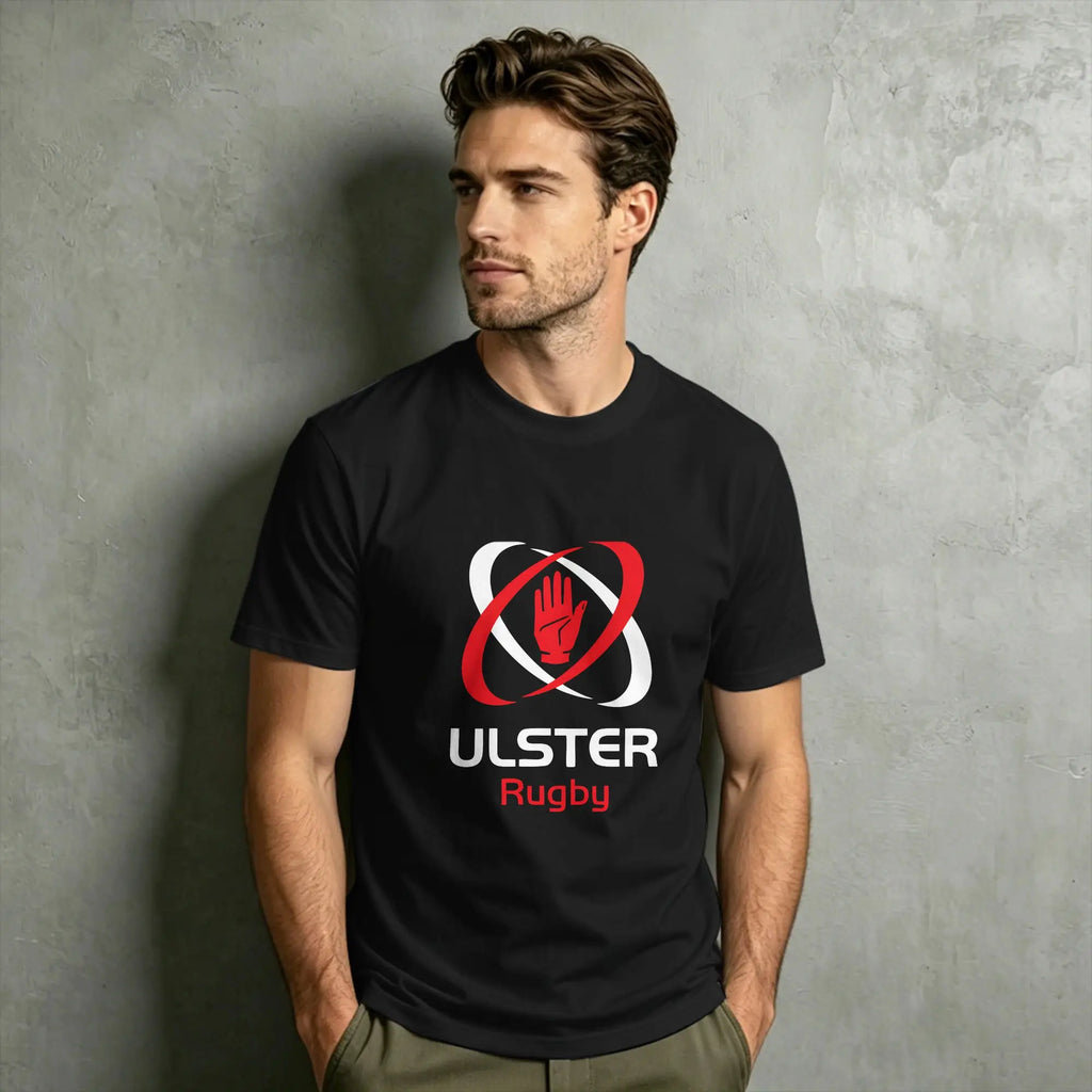 Men's T-Shirt IRFU - Iconic Ulster Rugby Novelty Pure Cotton Tee Shirt Short Sleeve  T Shirts Crew Neck Clothing Gift Idea