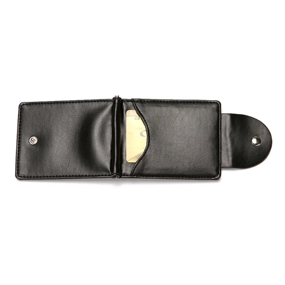 LOR MALE 1 Men's Fashionable Wallet, Creative Card Holder, Men's Work Id Flip Cover with Clasp, Dollar Bill Clip