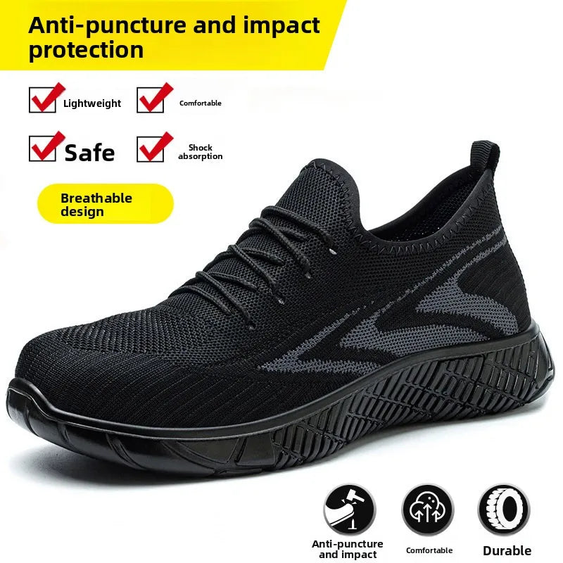 LOR MALE Men's Safety Work Boots Steel Toe Anti-impact Comfortable Soft Bottom Anti-wear Construction Site Shoes  Welding Prot...