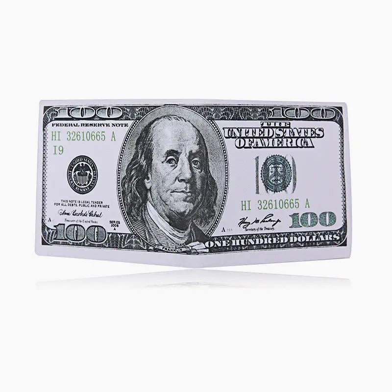 LOR MALE Wallets With US Dollar Pattern Male Pu Leather Wallet With Card