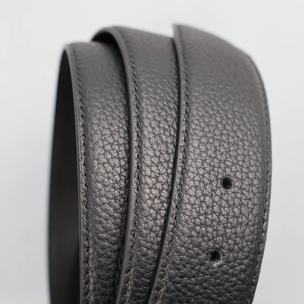 LOR MALE High Quality Designer Belts Men Fashion T Letter Luxury Famous Genuine Leather Belt Jeans Formal Cowskin Black Waist Strap 3.8cm