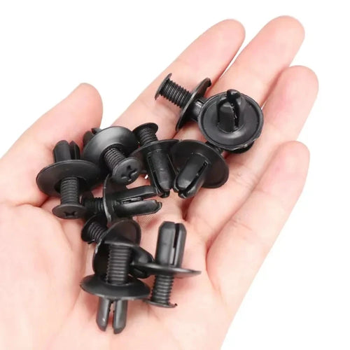 LOR MALE 1/5/10/30/50/100pcs 8mm Plastic Rivets Fasteners Screw Car Bumper Fender Black Rivet Car Fastener Clips for Toyota Focus Kia Nis