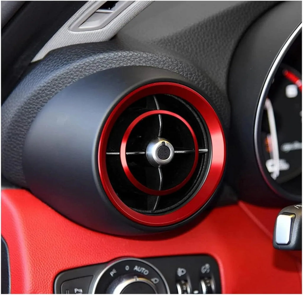 LOR MALE Car Interior Modification Accessories Fit for Alfa Romeo Giulia Stelvio 2015-2020 Aluminum Alloy Upgrade Decoration Accessories